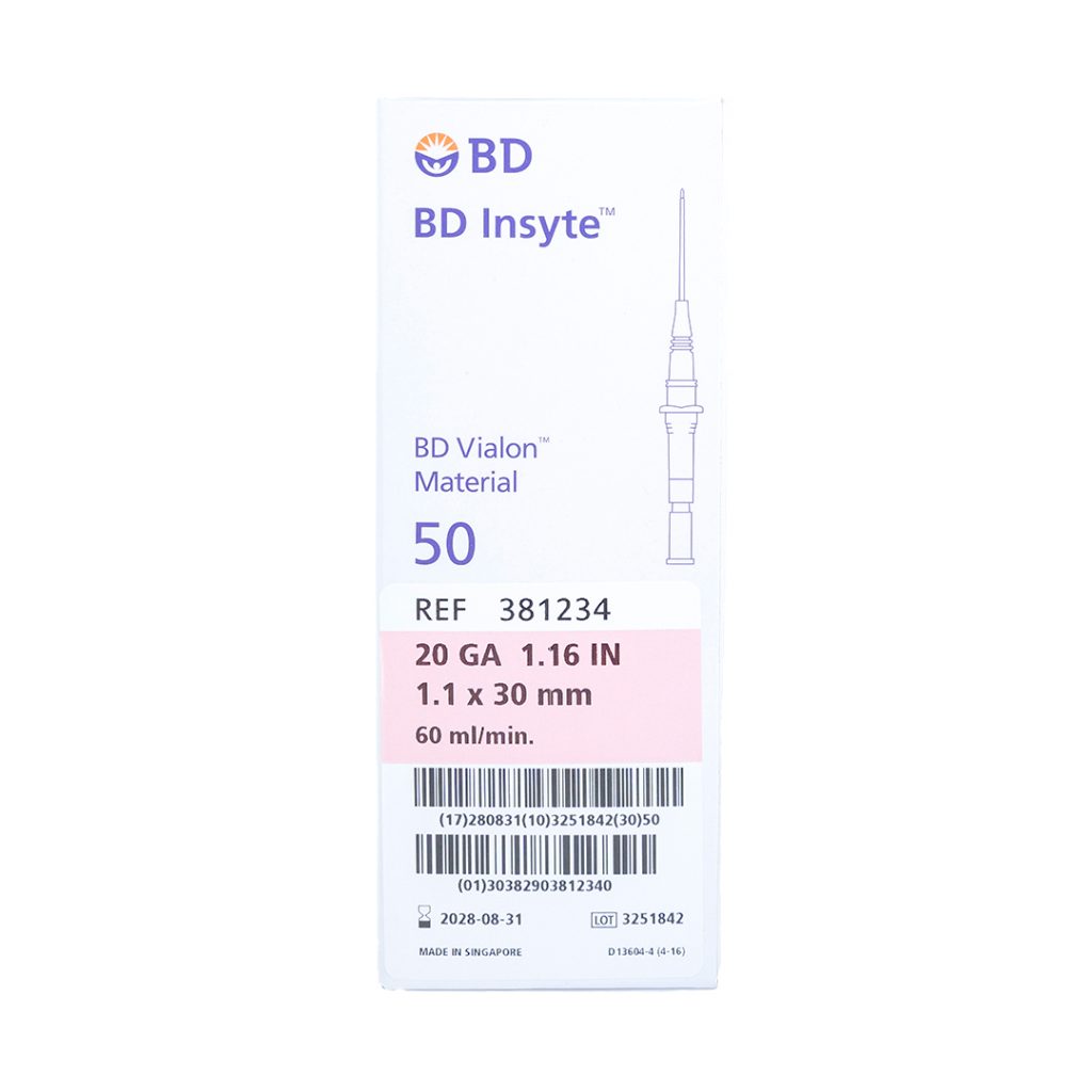 BD I.V. Catheter 20G x 1.16” 50 Pieces